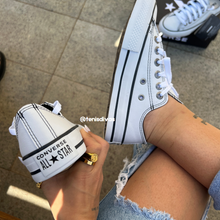 Carregar imagem no visualizador da galeria, TĂȘnis All Star Couro Branco Feminino Premium