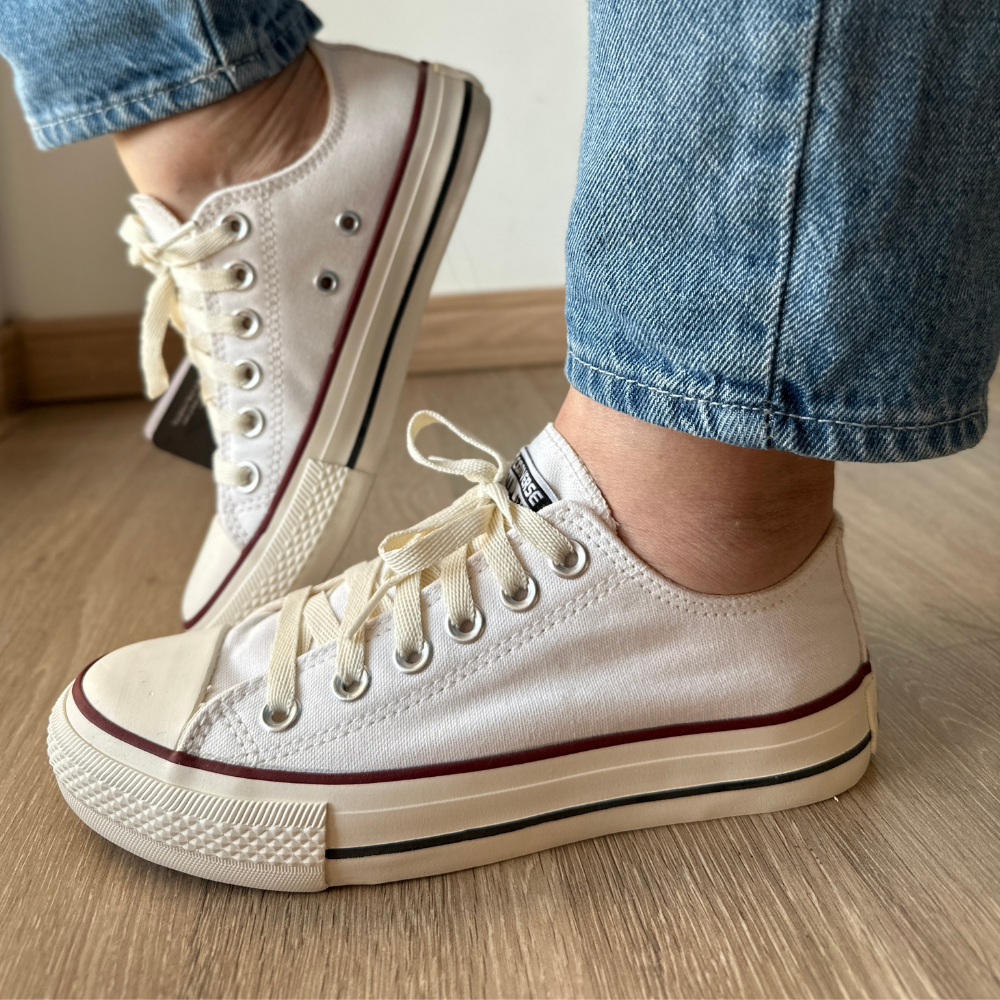 TĂȘnis All Star Off White Vermelho Premium